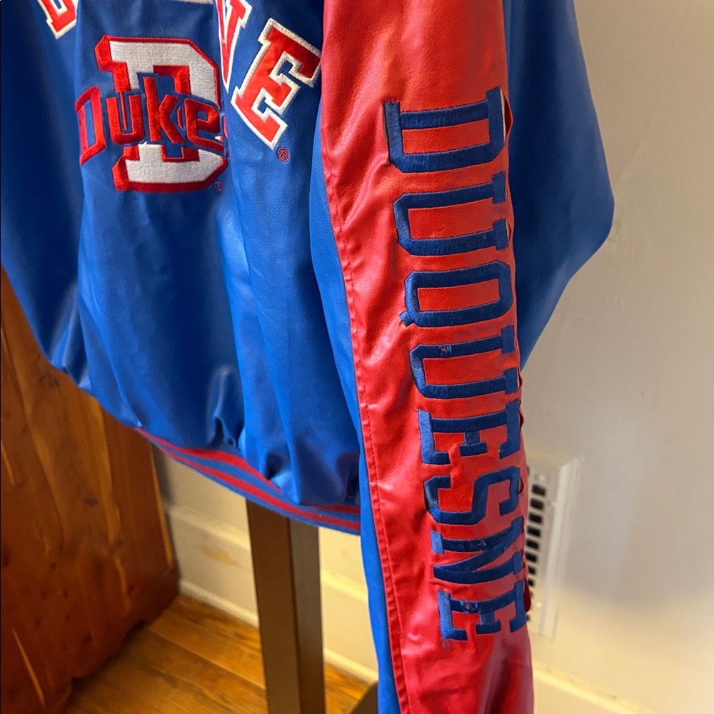 Steve & Barry’s Duquesne University Faux Leather Jacket M - Picture 6 of 8
